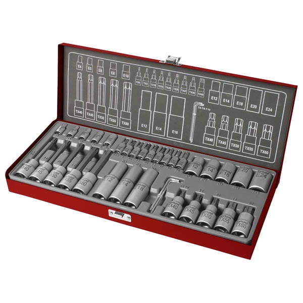 bitdugófej klt. torx, 1/2", 1/4", 35db, 61CrV5