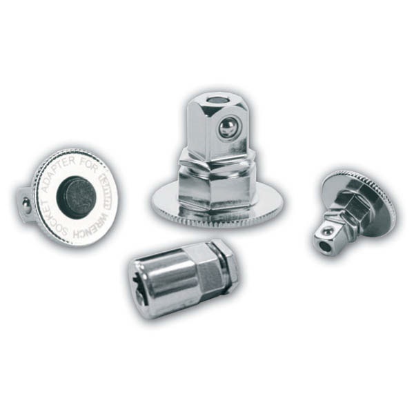 dugókulcs adapter készlet 4db-os, 61CrV5 króm; 1/4" - 3/8" - 1/2" - hex.