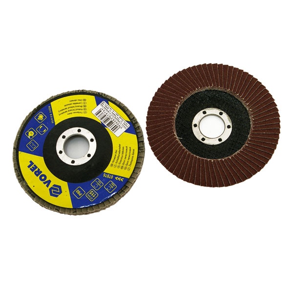 lamellás csiszoló fémhez, 115×22mm, P120, max.:13.300 ford./perc, Vorel