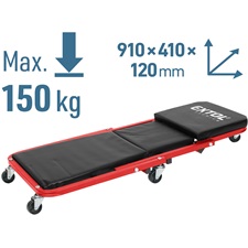 2-funkciós szerelőszék, és autó-aláfekvő ágy, gurulós, max.: 150 kg
