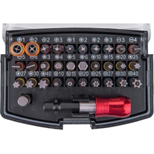 bit klt., 32db,  1/4" bit, S2, lapos,PH,PZ,Imbusz,Torx, lyukasTorx, mágneses bittartó, adapter