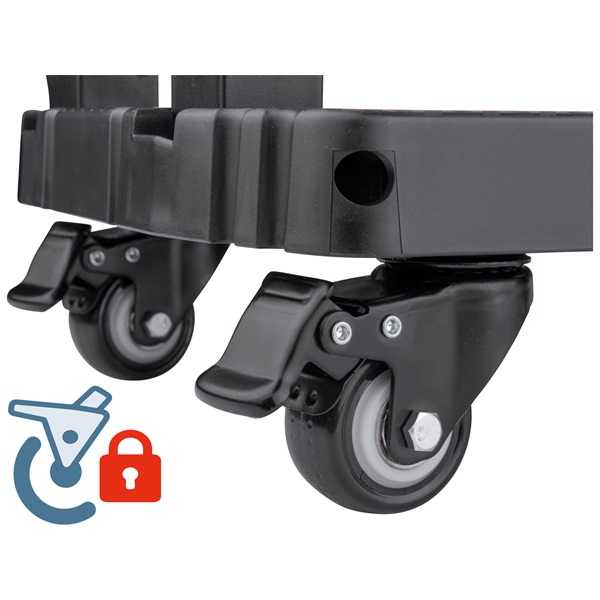 kézikocsi, összecsukható, max.teherbírás:100kg, 6 db kerék