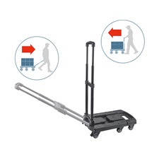 kézikocsi, összecsukható, max.teherbírás:100kg, 6 db kerék