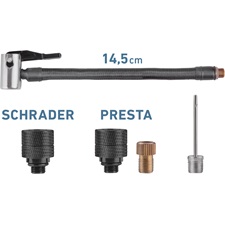 akkus légkompresszor 8V, 500 mAh Li-ion akku, max. 10,3 Bar