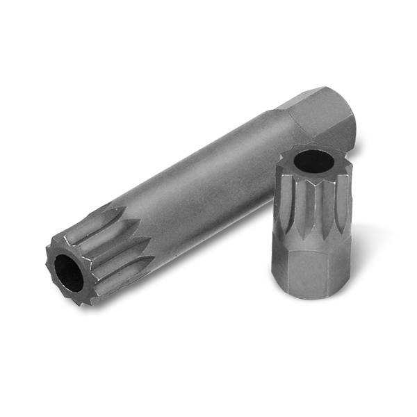 BIT klt. 51 db HEX-TORX-XZN, 10mm+14mm, 3/8"+1/2" adapterek, S2 acél, műanyag dobozban
