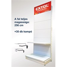 Bemutató állvány fehér 236x100 cm, (közvetlenül a gyártótól szállítva, hívjon a részletekért!)