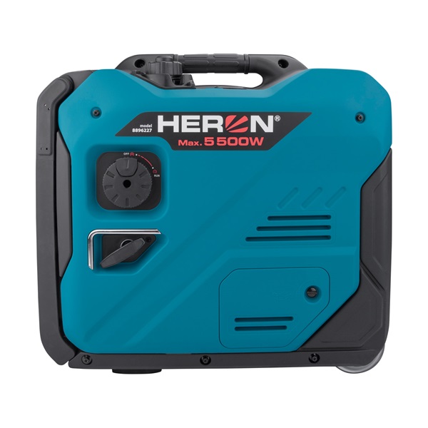 Heron, benzinmotoros áramfejlesztő, csendes üzemű, 5,5 kVA, 230V, 1 fázisú, inverteres