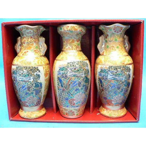Kínai váza, 20cm hármas készlet  3419626