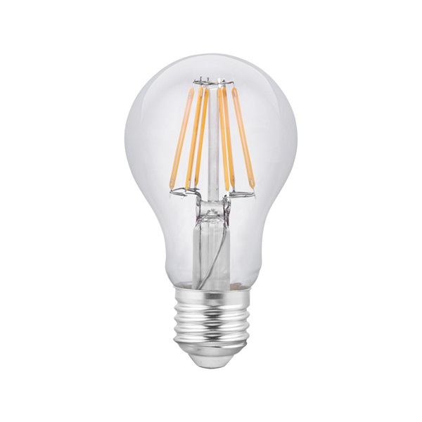 LED-es villanykörte  8W; 1000 lumen (75W hagyomány.), Filament LED,E27 foglalat, Meleg Fehér színű, A++ energ.oszt.