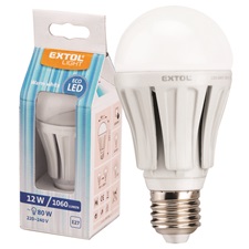 LED-es villanykörte, 8W, 640 lumen (50W hagyományos), E27 foglalat, 3000K-Meleg Fehér színű, A energiaosztályú