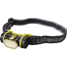LED fejlámpa, 2 W COB (széles vetítőszögű); 90 Lumen, 3 funkció (teljes/fél fényerő, villogás), cseppálló, elem nélkül