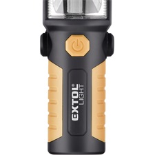 LED lámpa, 5 W COB + 5 LED, 450 Lumen, műanyag ház, mágnes+ akasztó, gumis markolat, elem nélkül
