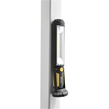 LED lámpa, 5 W COB + 5 LED, 450 Lumen, műanyag ház, mágnes+ akasztó, gumis markolat, elem nélkül