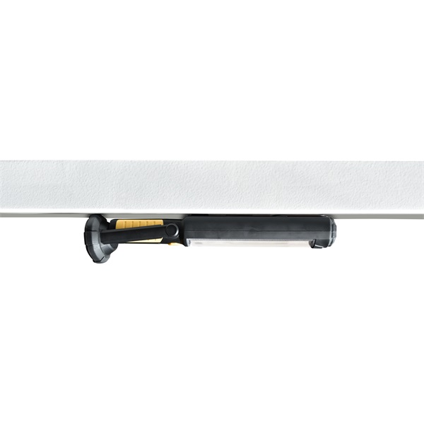 LED lámpa, 5 W COB + 5 LED, 450 Lumen, műanyag ház, mágnes+ akasztó, gumis markolat, elem nélkül