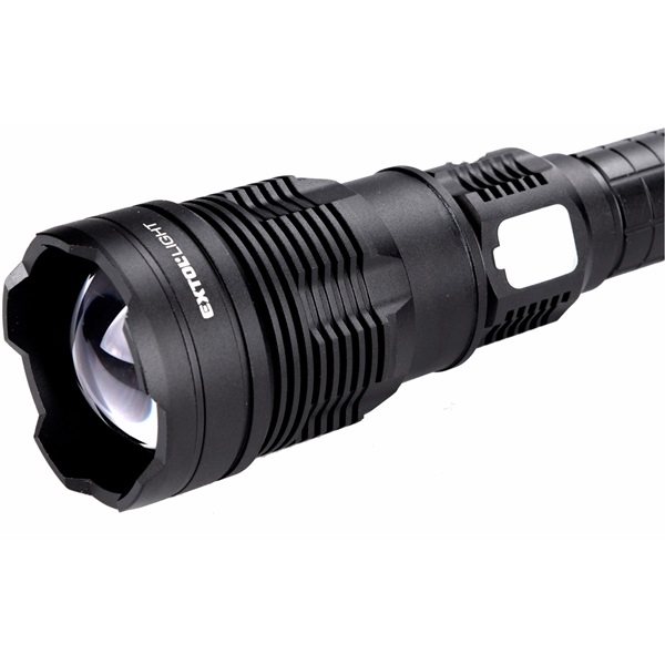 LED lámpa, 60 W COB LED; 8000 Lm, ALU ház, zoom, USB újratölthető Li-ion akkus, 5000 mAh, Power Bank funkció