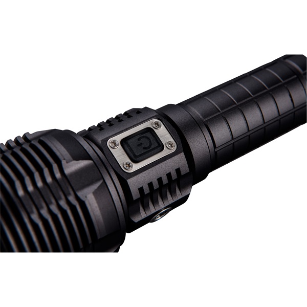 LED lámpa, 60 W COB LED; 8000 Lm, ALU ház, zoom, USB újratölthető Li-ion akkus, 5000 mAh, Power Bank funkció