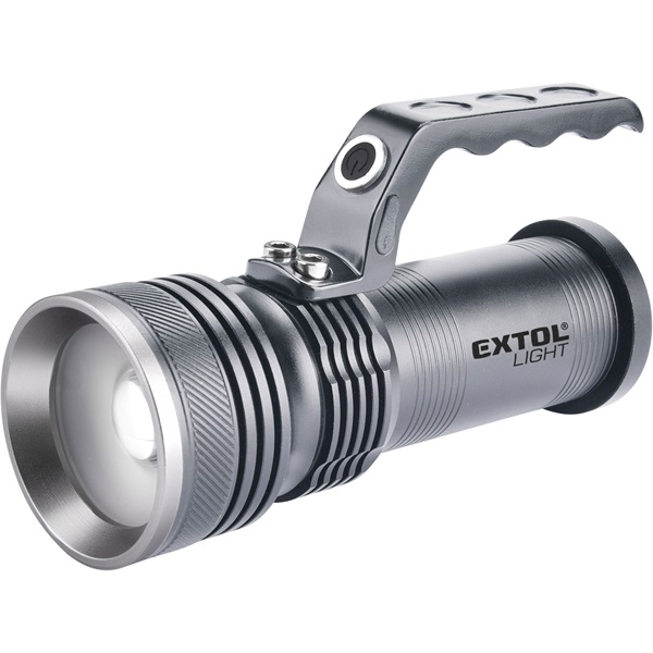 LED lámpa, CREE XPE, 300Lm, 3 funkció;  (teljes/fél fényerő,villogás) + Zoom, ALU ház, elem nélkül, IP54