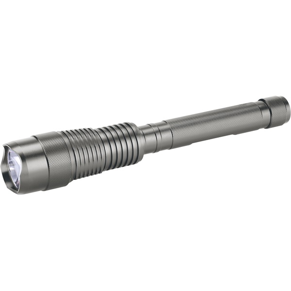 LED lámpa, kb.10W CREE T6, 800Lm, 4000 mAh; Li-ion akku, ALU ház, USB töltőkábel, power bank funkció, 0,36 kg, akár 500m