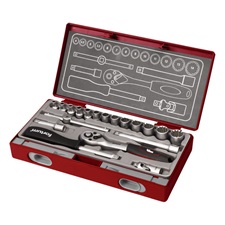 Multi Lock univerzális dugókulcs klt. 1/4", 19db; 61CrV5, mattkróm FORTUM
