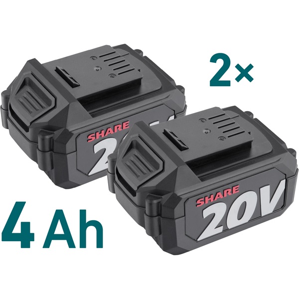akkus sarokcsiszológép, Share20V, 40V, Li-ion, 2db akku, 1db töltő, 2×4000 mAh, 180 mm, szénkefe mentes