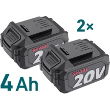 akkus sarokcsiszológép, Share20V, 40V, Li-ion, 2db akku, 1db töltő, 2×4000 mAh, 180 mm, szénkefe mentes