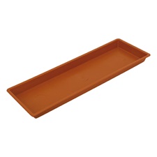 Virágláda alátét, műanyag, 40cm, terrakotta színű 41×14cm