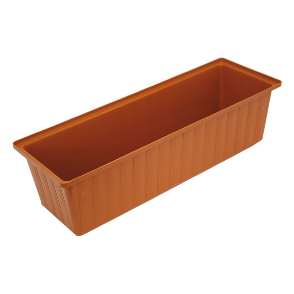 Virágláda, műanyag, 40cm, terrakotta színben