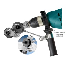 adapter klt. fúrógéphez, lemezvágó fej, 1/4" hatszög befogás