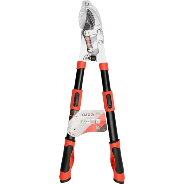 ágvágó olló; mellévágó, tapadásmentes él, max.32mm vágás, teleszkópos ellipszis ALUnyél, áttételes, 690-930 mm