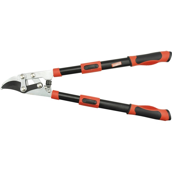 ágvágó olló; mellévágó, tapadásmentes él, max.32mm vágás, teleszkópos ellipszis ALUnyél, áttételes, 690-930 mm