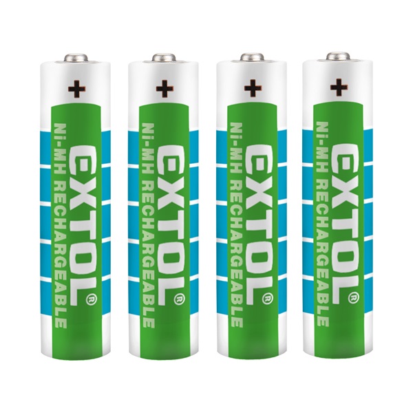 akku (tölthető ceruza elem) klt. 4 db, NiMh, 1,2 V, 1000 mAh, méret: AAA (HR03); bliszteren