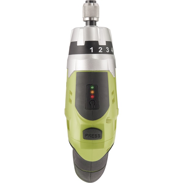 NEM ELADHATÓ akkus csavarbehajtó, Li-ion; 3,6V, 1300 mAh,  200 1/min, 1/4", hatszög BIT-ekhez, elforgatható