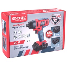 akkus ütvecsavarozó, Share20V, 1/4" hatszög, Li-ion; 1db 20V akku: 2000 mAh, 1db töltő, 180 Nm, KIFUTÓ, HELYETTE 8891814