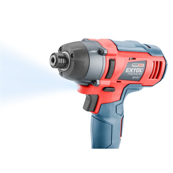 akkus ütvecsavarozó, Share20V, 1/4" hatszög, Li-ion; 1db 20V akku: 2000 mAh, 1db töltő, 180 Nm, KIFUTÓ, HELYETTE 8891814
