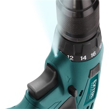 akkus fúrócsavarozó, 14,4 V (Max. 16,6V), Li-ion, 2db akku, 1db töltő, 2000 mAh, 33/16Nm