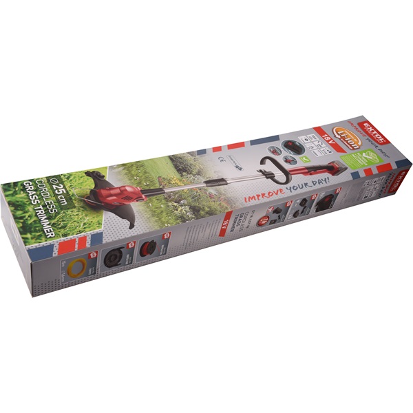 akkus fűszegélynyíró gép, 18V, 1500mAh Li-ion akku, és töltővel