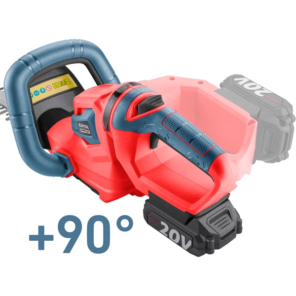 akkus sövényvágó gép, Share20V, 20V, Li-ion, 474mm, 1db 2000 mAh Li-ion akku, 1db töltő