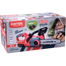 akkus láncfűrész gép, Garden20V, 20V, AKKU és TÖLTŐ NÉLKÜL!, vezetőhossz 305mm, Oregon lánc és vezető