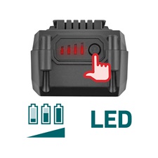 akkus lombfúvó Share20V, 20V, Li-ion, kefementes,  1db akku, 1db töltő, 4000 mAh