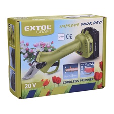 akkus metszőolló, Power Share, 20V, kefementes motor, 1db 2000 mAh Li-ion akku + 1 db töltő