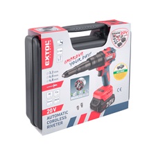 akkus popszegecshúzó gép, Share20V, 20V, Li-ion, 1db akku, 1db töltő, 2000 mAh