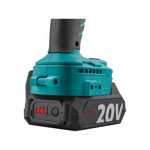 akkus ütvecsavarozó, Share20V, 1/2" négyszög, Li-ion; 1db 20V akku: 2000 mAh, 1db töltő, 500 Nm