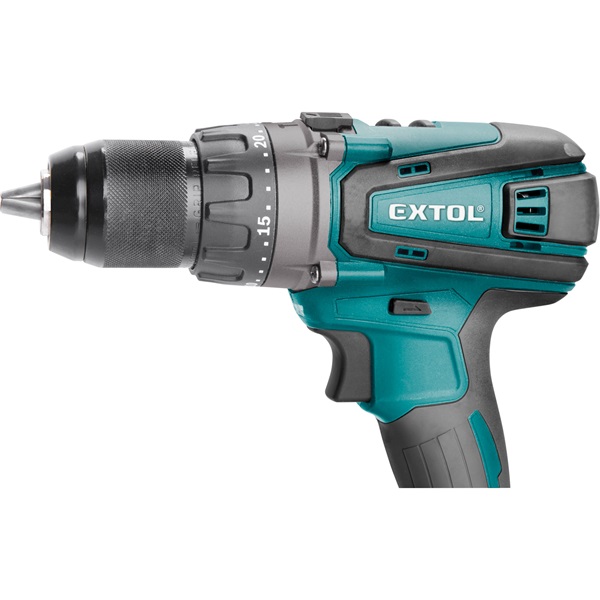 akkus ütvefúró és csavarozó, 18V, Li-ion; 2× 4000 mAh akku, 1× töltő, 19/39Nm
