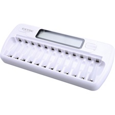 akkutöltő, AA és AAA NiMh ceruza akkukhoz, mikroprocesszoros, intelligens; max. 12 akku, 1,2V, 0,5A/0,25A