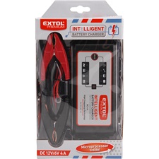 akkutöltő, autós, mikroprocesszoros, intelligens, 4 Amp, 1,2-80Ah, DC 12V/6V
