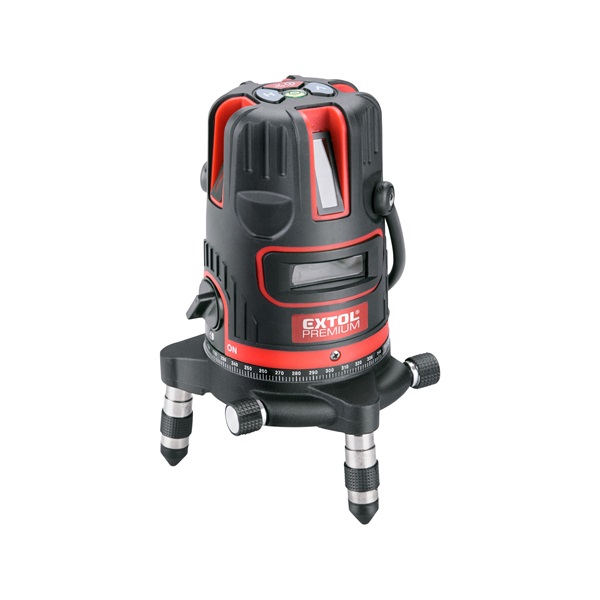automatikus lézeres vízszintező, PIROS, 1H4V6D (1 horizontális+ 4 vertikális+ 6 pont) pontosság:0,2mm/1m, 5/8" menet