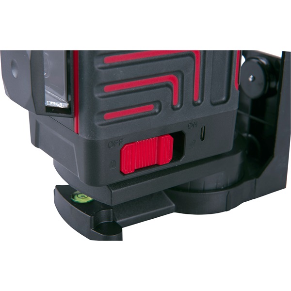 automatikus lézeres vízszintező, PIROS, 3D (3×360°) pontosság:0,2mm/1m, 1/4" és 5/8" menet