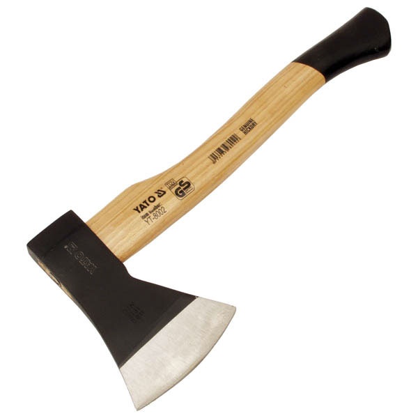 balta hickory nyél, 600g, kovácsolt acél fej, edzett él; DIN5131