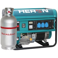 benzin-gáz motoros áramfejlesztő, max 5500/4800 VA, egyfázisú (EGM-55/48 AVR-1G)