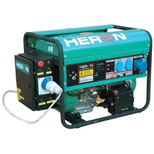 benzinmotoros áramfejlesztő + HAE-1 inditóautomatika + GSM,  max 6500 VA, egyfázisú (EGM-68 AVR-1E), önindítós